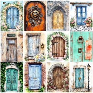 Rustic Doors Junk Journal Pages, Vintage Grunge (digital Download) - Etsy