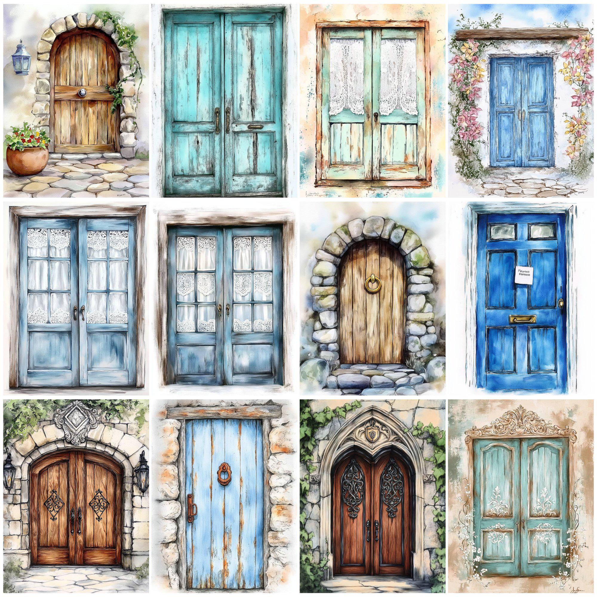 Rustic Doors Junk Journal Pages, Vintage Grunge (digital Download) - Etsy