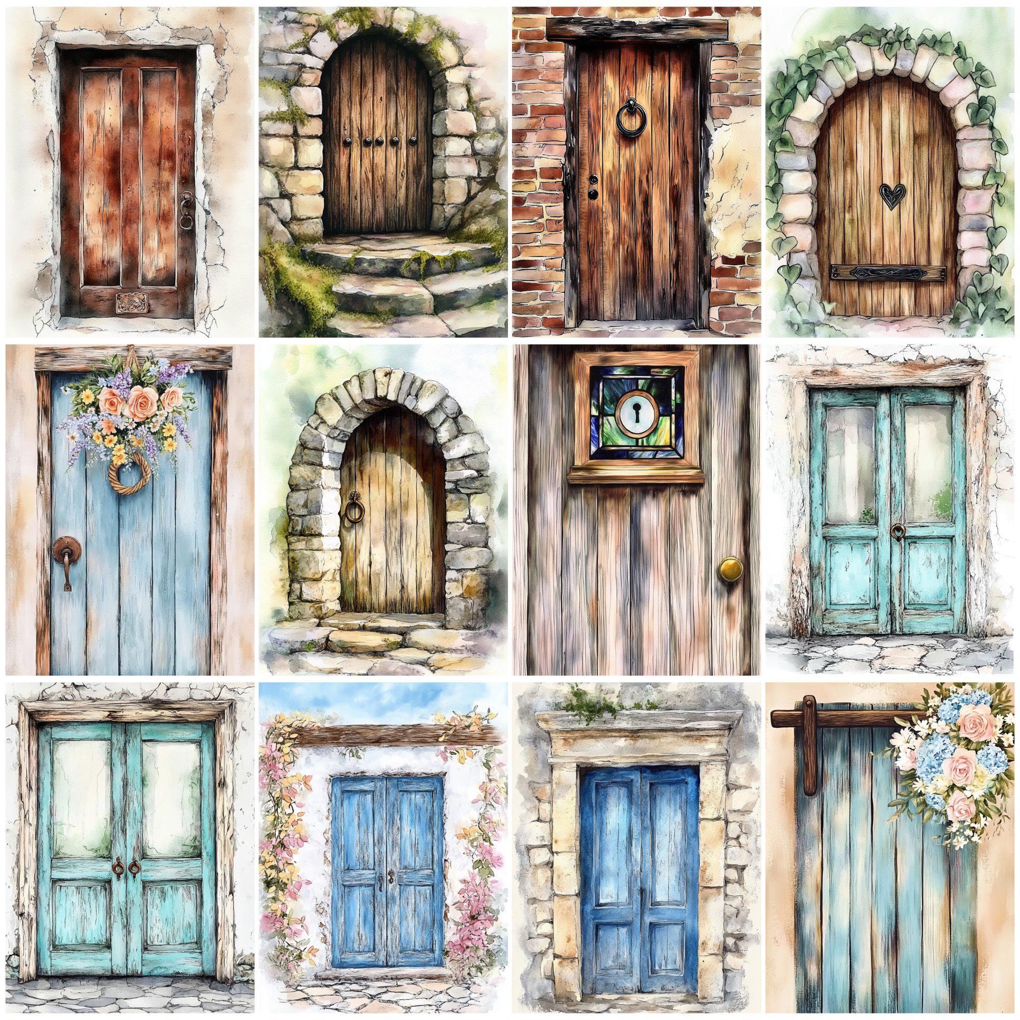 Rustic Doors Junk Journal Pages, Vintage Grunge (digital Download) - Etsy