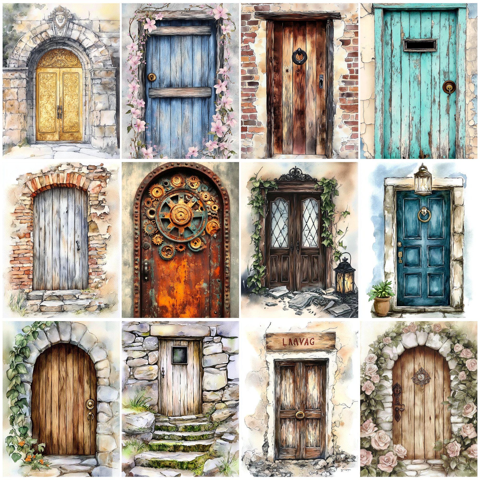 Rustic Doors Junk Journal Pages, Vintage Grunge (digital Download) - Etsy