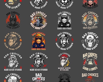 Monkey Bad Choices Meme PNG, Funny Sarcastic Humor Clipart, Party Meme Sublimation Design, Digital Download