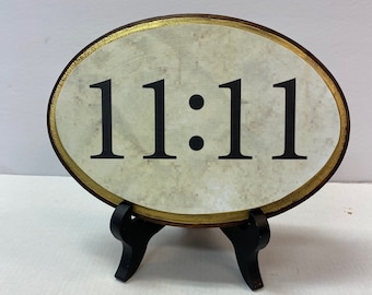 11:11    (Make a Wish!) 5x7  oval plaque- With stand