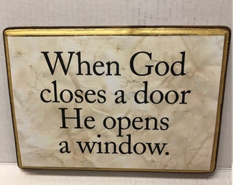 When A Door Closes Etsy