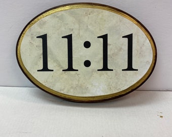 11:11    (Make a Wish!) 5x7  oval plaque