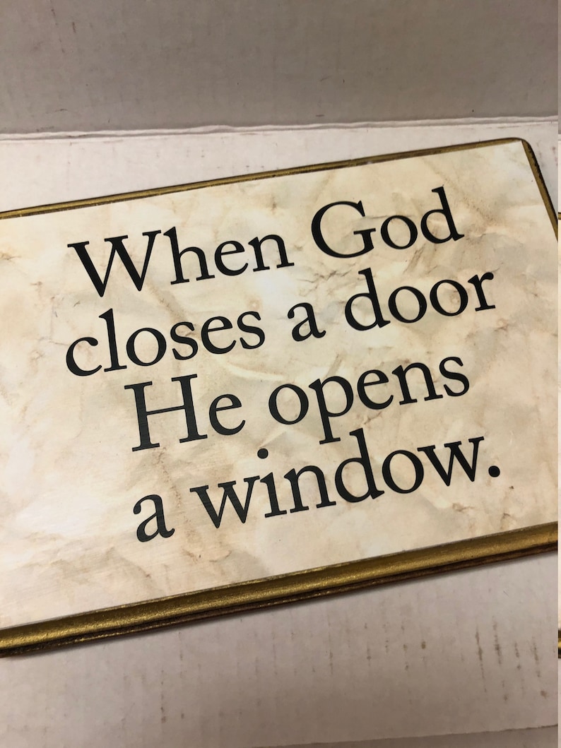 When God Closes a Door He Opens a Window | Etsy