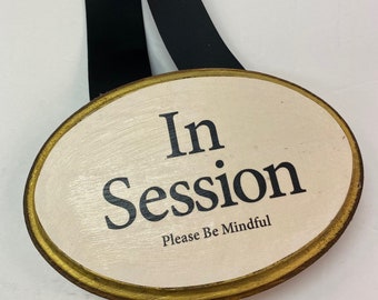In Session-Welcome 2 Sided OVAL Plaque