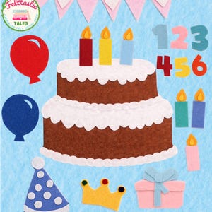 Classroom Birthday Cake Felt Board set