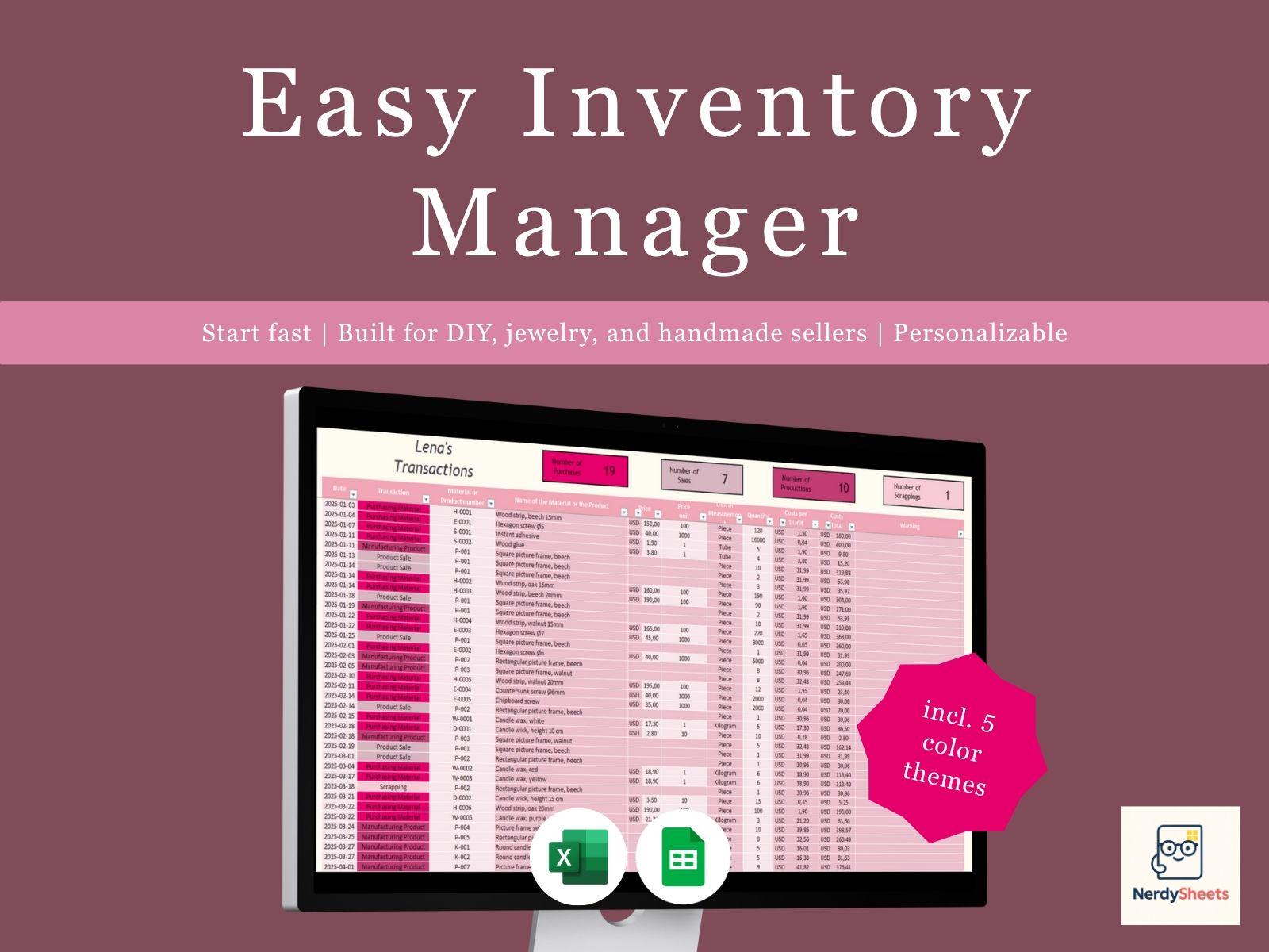 Manufacturing Inventory Tracker & Inventory Management Template – Plan ...