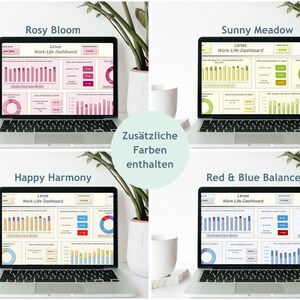 Time tracking template for Excel & Google Sheets – Timesheet template for office planner + vacation planner – Employee tracker + work-life dashboard image 12