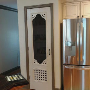 Four Screen Door Wood Brackets / Shelf Brackets / Victorian Gingerbread Screen Door Trim 6" x 6" x 3/4" image 4