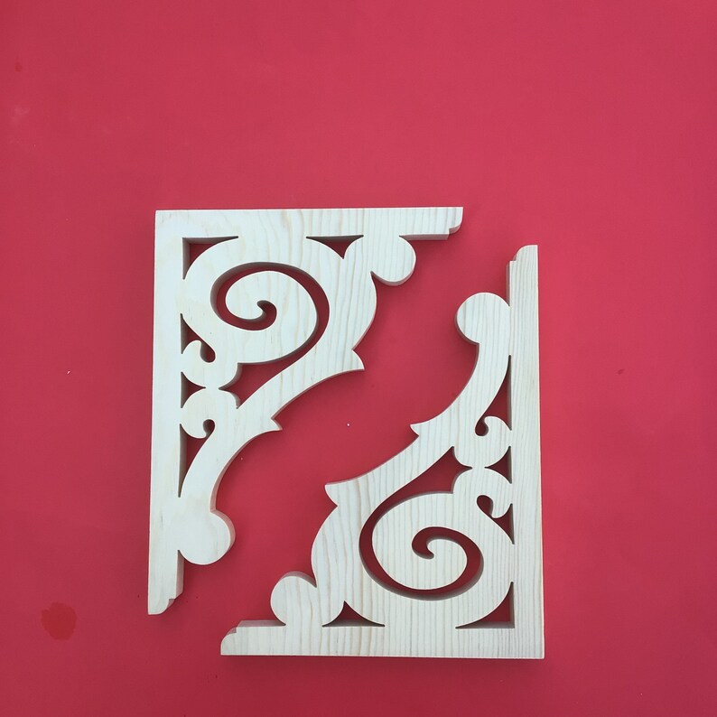 Victorian Gingerbread Shelf Brackets 9 3/4 L X 7 1/2 W X 3/4 Thick Etsy