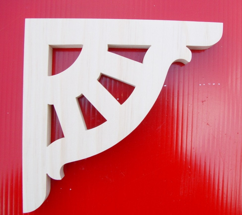 Four Screen Door Wood Brackets / Shelf Brackets / Victorian Etsy