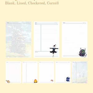Howl’s Moving Castle Digital Notebook | Studio Ghibli Inspired Journal PDF | GoodNotes Digital Planner image 3