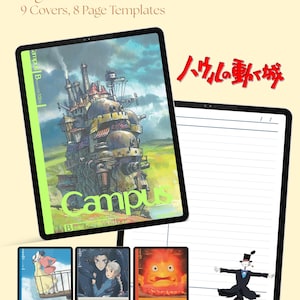 Howl’s Moving Castle Digital Notebook | Studio Ghibli Inspired Journal PDF | GoodNotes Digital Planner image 1