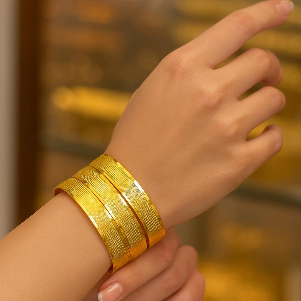 Bracciale Rigido Donna Placcato Oro 18kt - Acciaio Inox Ipoallergenico - Design Ovale Lucido - Regalo San Valentino