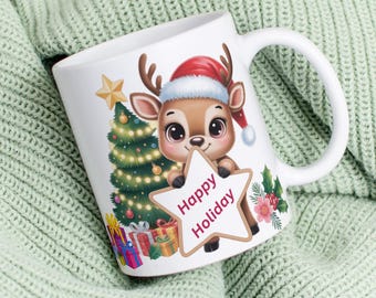 Christmas Reindeer PNG | Holiday Deer Clipart Digital Download