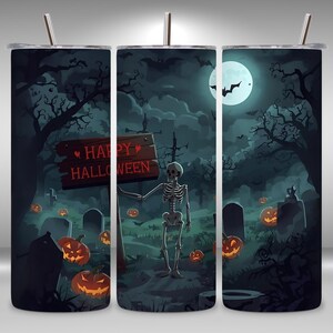 Digitale kunstafdruk gejaagd nacht | Spooky Halloween 20oz skinny wraps Digitale download