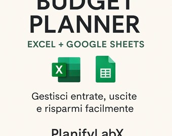 Digital Budget Planner | Excel + Google Sheets | Manage Income, Expenses, and Savings