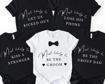 Personalized stag party T-shirt for groom and crew - men's club shirt with name, group shirt for stag parties, beer crew gift