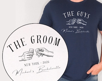 Personalized men's stag party shirts, men's crew team groom shirts, best man gift, bachelor party T-shirt, men's trip, Mallorca shirts