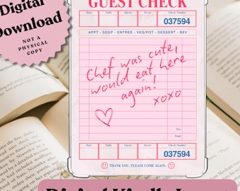 XOXO Love Note Kindle Insert: Clear Case Printable Accessory (Digital Download)