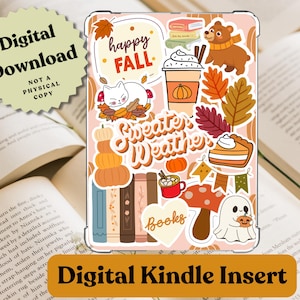 Sweater Weather Kindle Insert: Clear Case Printable Accessory (Digital Download)