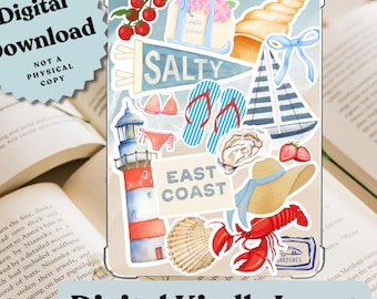 Coastal Summer Kindle Insert – East Coast Collage (Digital Download)