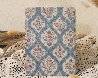 Classical Vine&Floral Elegance Kindle/Kobo Clara Case with Hand Strap,Kindle Paperwhite 10/11/12th 6'' 6.8'' 7'' Case,Kindle Colorsoft Case