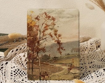 Watercolor Countryside Landscape Kindle Paperwhite Case 12th/11th Gen with Hand Strap & Magnetic, Kobo Clara Case, Kindle Colorsoft Cover
