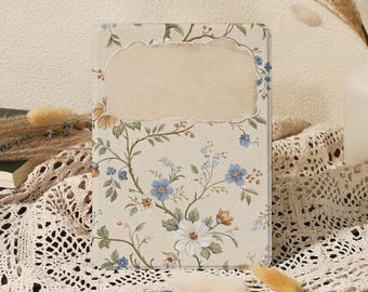 French Floral Letter Kindle Case for Kindle Paperwhite 10/11/12th 6'' 6.8'' 7'' Case,Colorsoft 2024,Kobo Clara Case,Magnetic Back with Strap