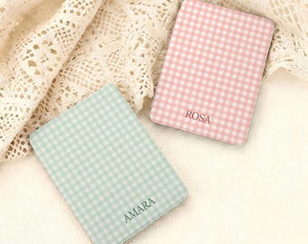Personalized Boho Gingham Kindle/Kobo Clara Case with Hand Strap, Kindle Paperwhite 10/11/12th 6'' 6.8'' 7'' Case,Kindle Colorsoft Cover