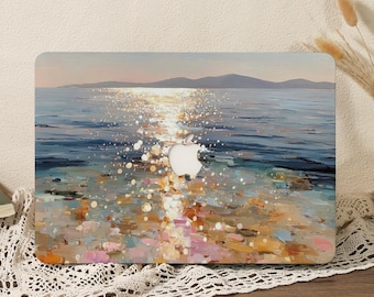 Shimmering Sea and Sky Illusion MacBook Case, Hard Laptop Cover for MacBook Air 13 A3240 Air 15 A3241, MacBook Pro 13/14/15/16, M1 M2 M3 M4