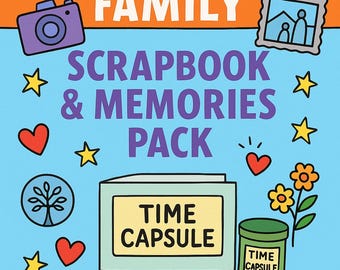 Family Scrapbook & Memories Pack | Printable Keepsake Journal Pages for Kids and Parents