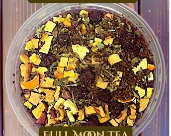 Calming Herbal Tea, Tulsi Lemon Balm, Blueberry Citrus, Moonlit Meadow