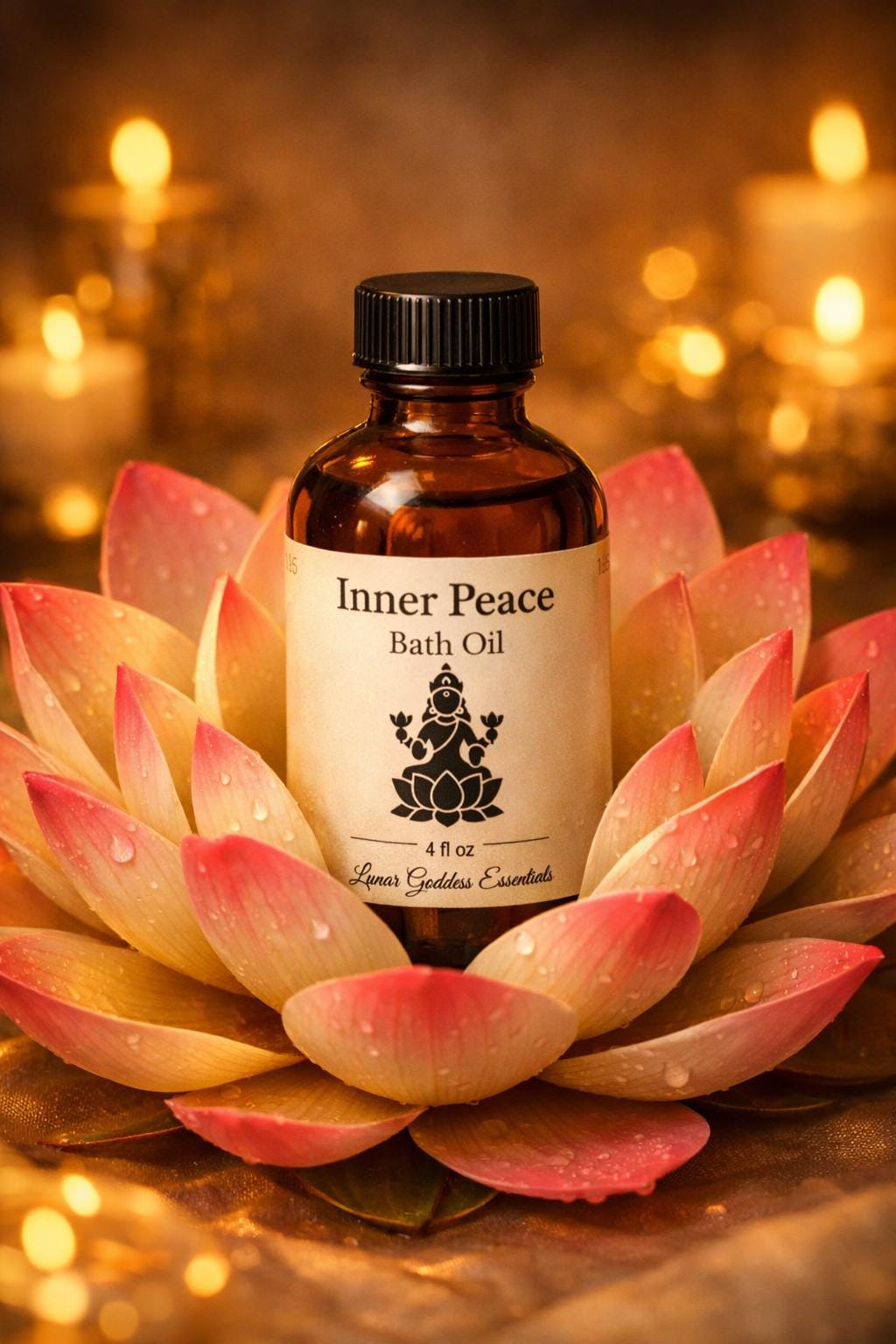 Lakshmi Inner Peace Bath Oil * Jasmine Lotus Feminine Energy Ritual Oil