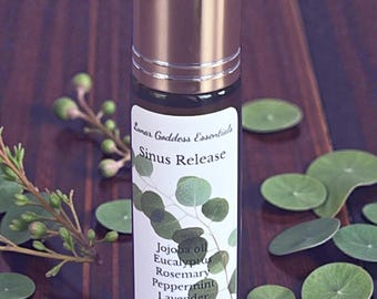 Cooling Herbal Essential Oil Blend – Sinus Headache Support Aromatherapy - Sinus Release