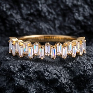 Oval Opal Engagement Ring, 14K Solid Gold Vintage Cluster Ring, Moissanite Accent Promise Ring, October Birthstone Bridal Jewelry for Her