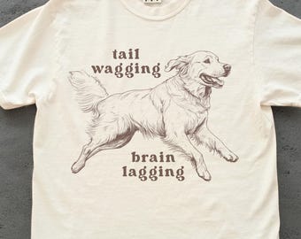 Golden Retriever Vintage Style Tshirt, Erwachsene Humor T-Shirt Retriever T-Shirt Geschenk für Retriever-Liebhaber sarkastisches Shirt Hund Tshirt 90er Jahre Shirt