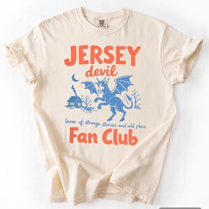 Jersey Devil Fan Club T-Shirt Jersey Devil TShirt Cryptid Shirt Vintage Retro Style Comfort Colors Pine Barrens Horror Aesthetic Paranormal image 5