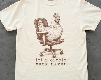 Office Chicken Vintage Style Tshirt, Adult Humor Tee Chicken T-Shirt Gift for Chicken Lover Sarcastic Shirt Animal Tshirt 90s Work Shirt