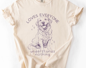 Lustiges Golden Retriever Shirt Hundeliebhaber T-Shirt Geschenk für Golden Retriever Besitzer Süßer Hund Mama T-Shirt Haustier Eltern Grafik T-Shirt Retriever Humor
