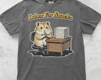 Labor für Snacks Hamster T-Shirt Lustiges sarkastisches T-Shirt Schwarzer Humor T-Shirt Introvertiertes Grafik-Shirt Anti-soziales Zitat-Hemd Süß aber verdreht