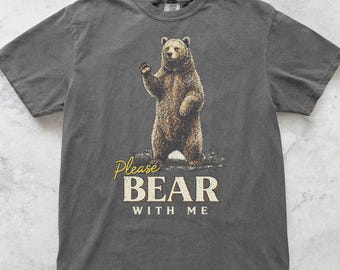 Bitte tragen Sie mit mir T-Shirt Lustiges sarkastisches T-Shirt Schwarzer Humor T-Shirt Introvertiertes Grafik-Shirt Anti-soziales Zitat-Hemd Süß aber verdreht