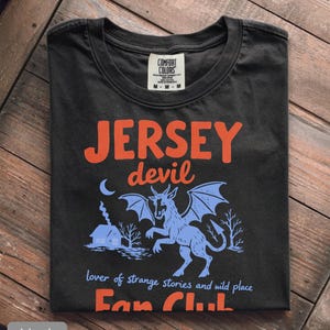Jersey Devil Fan Club T-Shirt Jersey Devil TShirt Cryptid Shirt Vintage Retro Style Comfort Colors Pine Barrens Horror Aesthetic Paranormal image 9