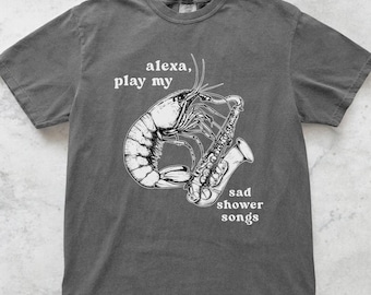 Sad Shrimp Vintage Style Tshirt, Adult Humor Tee Shrimp T-Shirt Gift for Shrimp Lover Sarcastic Shirt Animal Tshirt 90s Shirt Unhinged