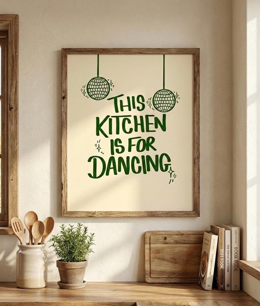 kitchen wall art set of 6 fun foodie prints this... This Kitchen is for Dancing Artwork | Home Decor | Digital Download - Etsy