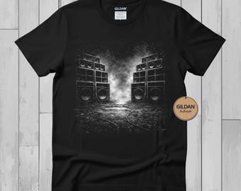 Jamaica Reggae Dancehall Sound System Stack T-Shirt | Rasta Dub Speaker Graphic Tee