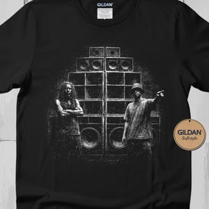 Jamaika Dancehall Sound System Stack T-Shirt | Rasta Reggae Lautsprecher Grafik T-Shirt