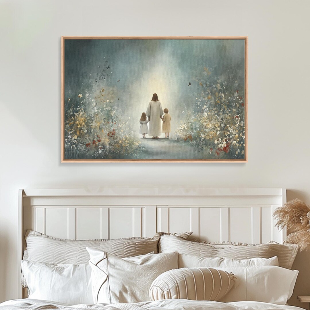 Path of Light - Framed Canvas Print - Christian Wall Art - Jesus ...