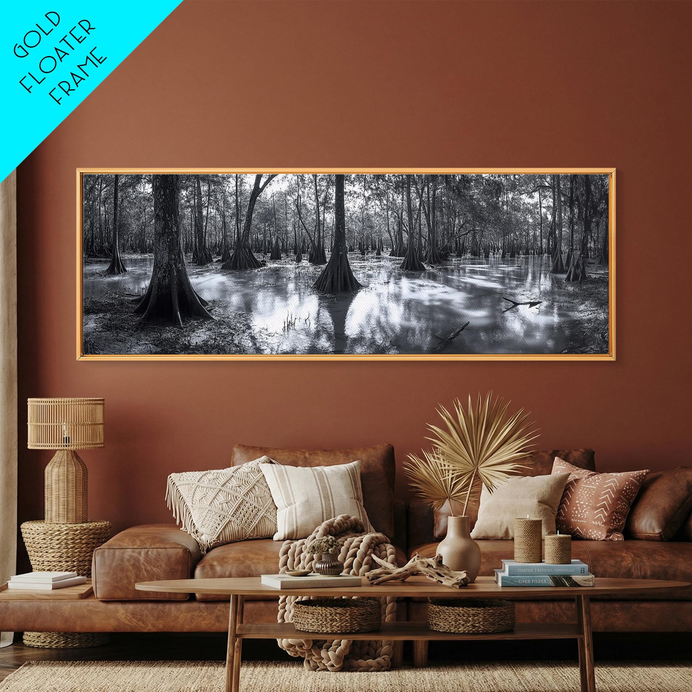 Swamp Roots, Cypress Trees, Flooded Forest, Framed Canvas Print ...